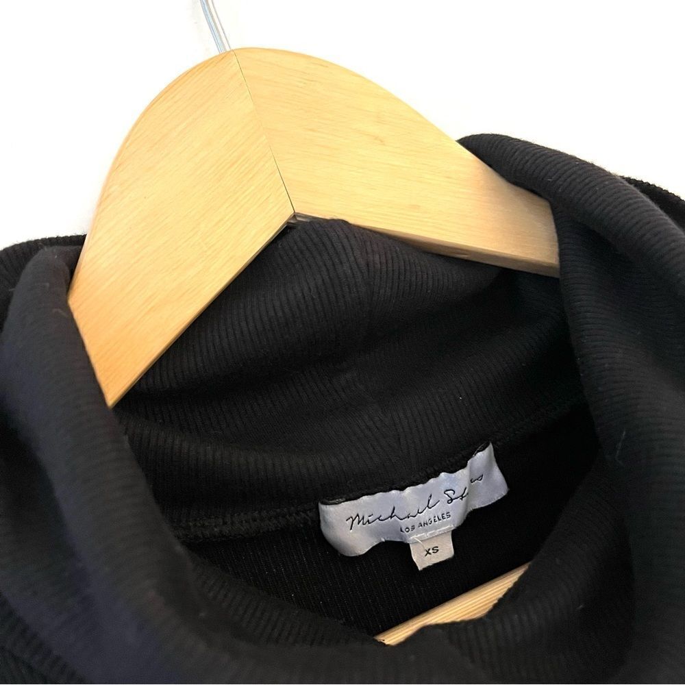 Michael Stars Velma Turtleneck Ribbed Mini Dress in black, size XS NWT - Picture 4 of 6